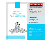 uPVC SWR Pipes and Fittings Manufacturer in india | Hyderabad - Sudhakar Pipes and Fittings
