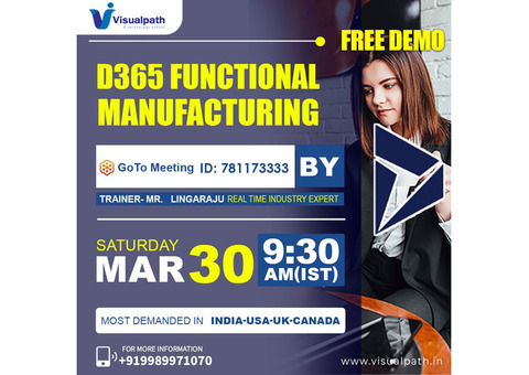 Free Demo on D365FunctionalManufacturing