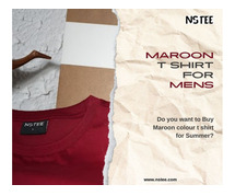 maroon  t shirt for men