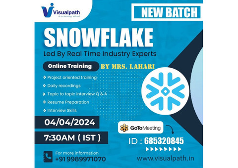 Snowflake Online Training New Batch  on 4th April