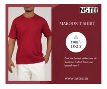 maroon t shirt