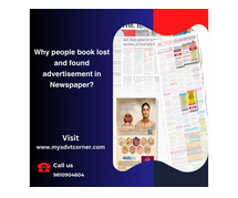 Why people book lost and found advertisement in Newspaper?