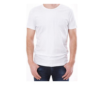Which T-shirt colour will be suitable with navy blue jeans?