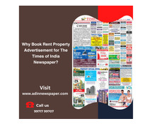 Why Book Rent Property Advertisement for The Times of India Newspaper?