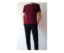 Why should we wear Maroon T shirt with black pants?