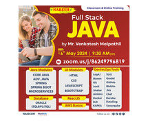 Best Full stack Java Training programm in India 2024