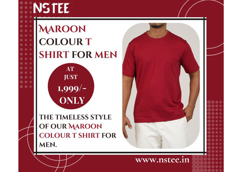 Maroon t shirt for men