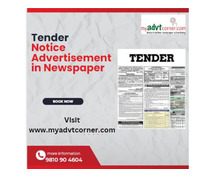 Book Tender Notice Advertisement for Any Newspaper