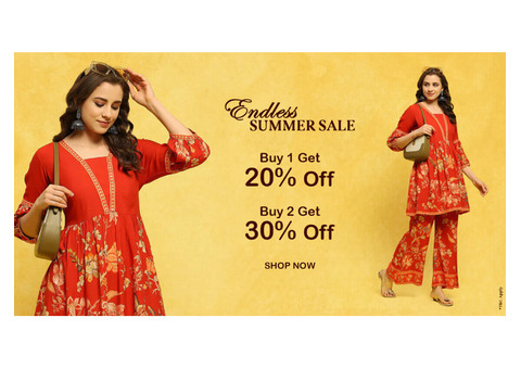 Endless Summer Sale Buy 1 Get 20% OFF, Buy 2 Get 30% OFF At SHREE