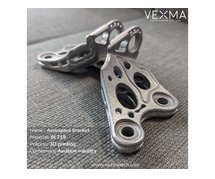 This Aerospace Bracket is expertly crafted from IN 718 using advanced metal 3D printing technology.
