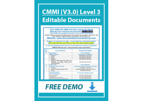 Editable CMMI V3.0 Level 3 Documentation Toolkit for IT & Software Industries