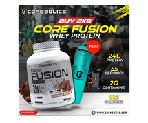 Buy 2kg Core Fusion Whey Protein- Get Free 1 Litre Sipper Bottle