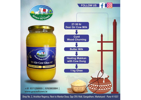 Get Pure & Organic A2 Desi Gir Cow Ghee in Pune For Your Good Health