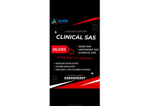 Clinical sas training- limited offer