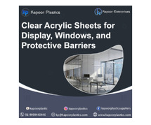 Clear Acrylic Sheets for Display, Windows, and Protective Barriers