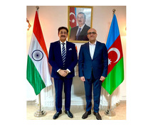 Sandeep Marwah Briefs Ambassador on Delegation to Azerbaijan