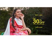 Buy 1 Get Flat 30% OFF, Buy 2 Get Flat 40% OFF On Selected Merchandise At SHREE