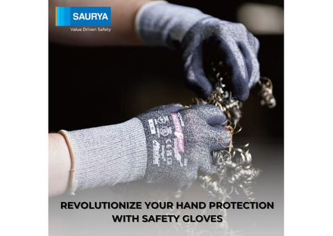 Industrial Safety Gloves | Cut Resistant Gloves | Saurya Safety