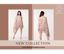 Trendy Brown Cream Dress Online by The Cutting Story