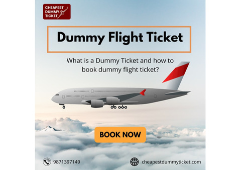 Book Dummy Flight Ticket for Visa at cheapestdummyticket