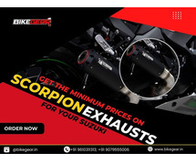 Get the minimum prices on SCORPION EXHAUSTS for your SUZUKI