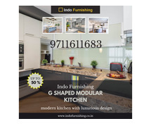 WOW! Upto 50% Off On G shaped modular kitchen With Indo Furnishing