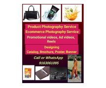 Product Photography, Promotional Videos, Graphics Designing