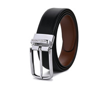 Reversible Italian Leather Belts for Men-Plain Texture