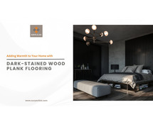 Enhance Your Home Warmth with Dark Stained Wood Plank Flooring