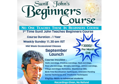 Sunil John’s Master Predictive Course in Vedic Astrology for Beginners