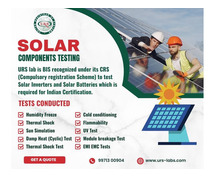 Solar Components Testing Labs in Chennai