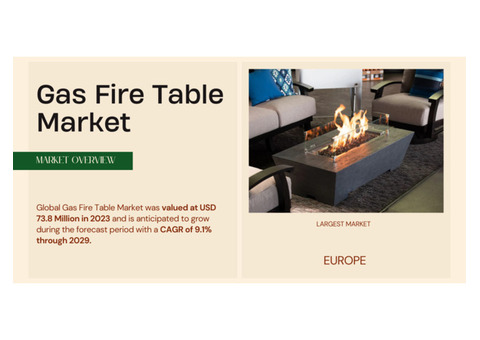 Gas Fire Table Market Insights Anticipated Growth, Key Players, and Trends Leading to {2029}