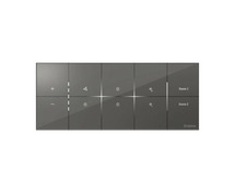 Crabtree Monoblock Smart Panel – 1 Fan, 3 On/Off Switches, 1 Dimmer, 2 Scene I-Sense