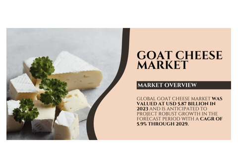 Goat Cheese Market Report {2029}: Size, Share, and Growth Trends Through 2029