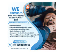 Genuine Backdated Certificates for Paramedical Courses