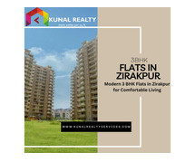 Modern 3 BHK Flats in Zirakpur for Comfortable Living