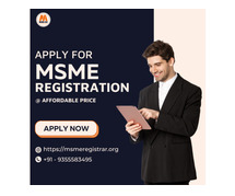 Apply for MSME registration online @ affordable price.