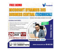 Online FREE DEMO on Microsoft Dynamics 365 Business central Technical