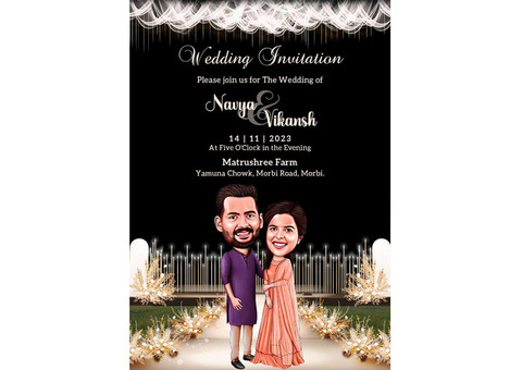 Caricature Wedding Invitation