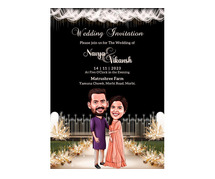 Caricature Wedding Invitation