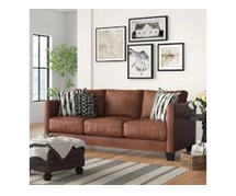 "Family-Friendly Luxury: Durable 3-Seater Leather Sofa"