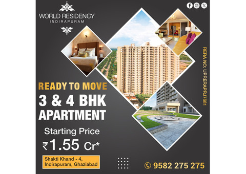 3 BHK Dream Home In Ghaziabad by World Residency