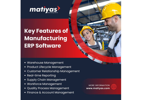 Key Features of Manufacturing ERP Software by Matiyas Solutions