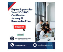 Expert Support for Your ISO 27001 Certification Journey @ Reasonable Price