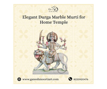 Elegant Durga Marble Murti for Home Temple