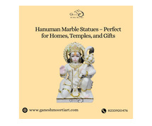 Hanuman Marble Statues – Perfect for Homes, Temples, and Gifts