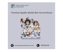 Premium Quality Marble Shiv Parvati Statue