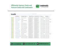 Efficiently Capture, Track, and Nurture Leads with Leadomatic