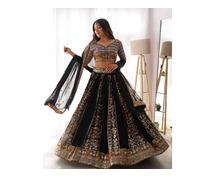 Gorgeous Black Lehenga Designs for Sale