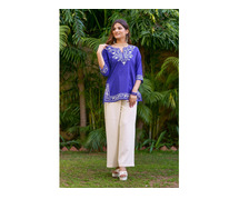 Upgrade Your Wardrobe with Royal Blue Embroidered Kurtas